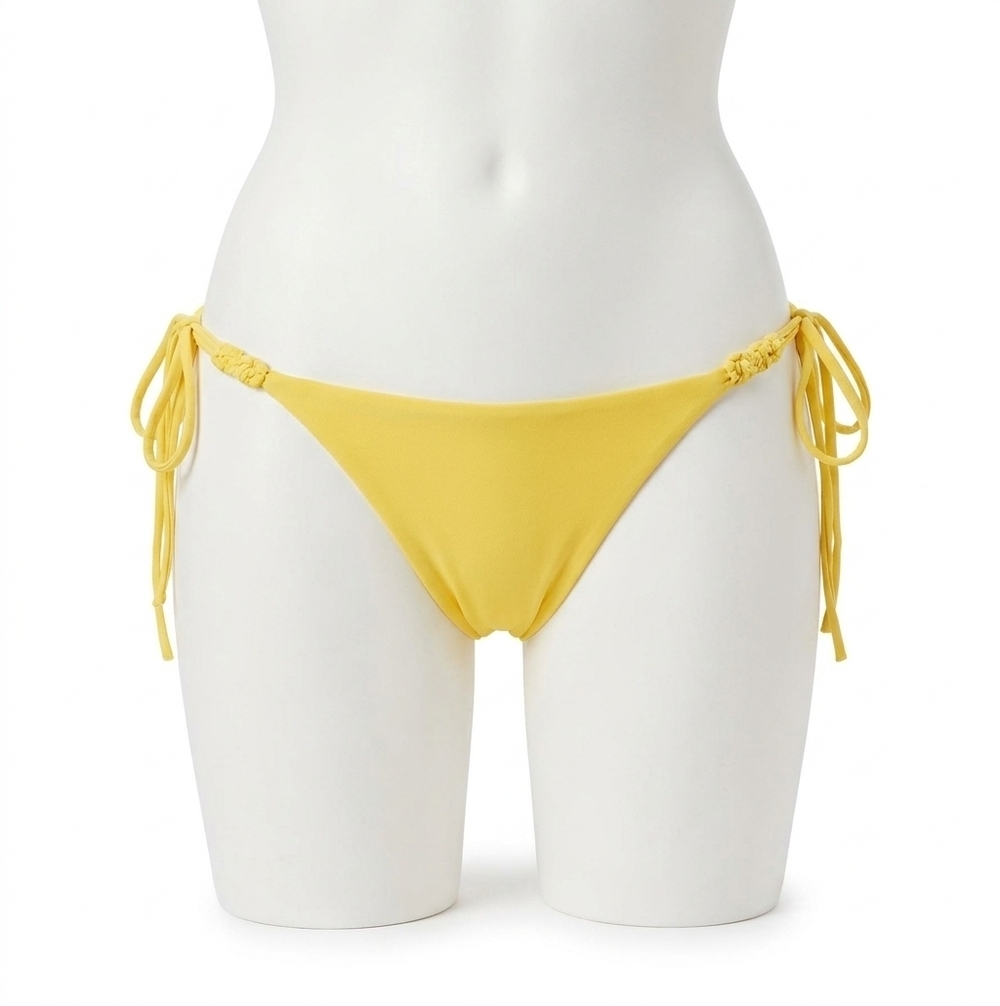 NEW PQ SWIM women's mila triangle bikini bottom in yellow